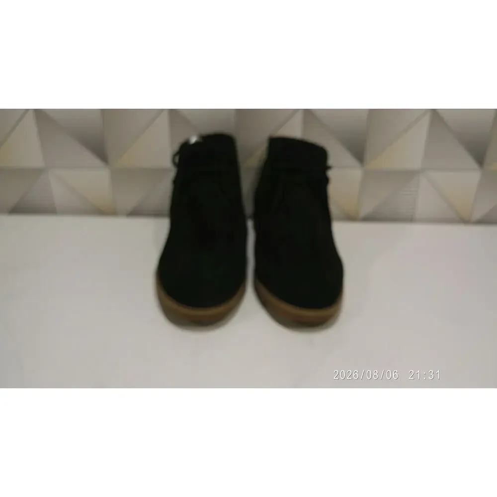Hush Puppies Men’s Chukka Boots Black Suede Size 9.5 Wide Lace Up Desert Shoes